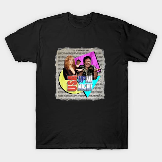 USA Up All Night Version 2 T-Shirt by Exploitation-Vocation